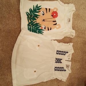 set of 2 girls tops, size 18-24 m